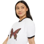 Butterfly with red wings person 2