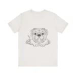 Cute puppy Art on shirt front