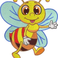 Bee embroidery Design