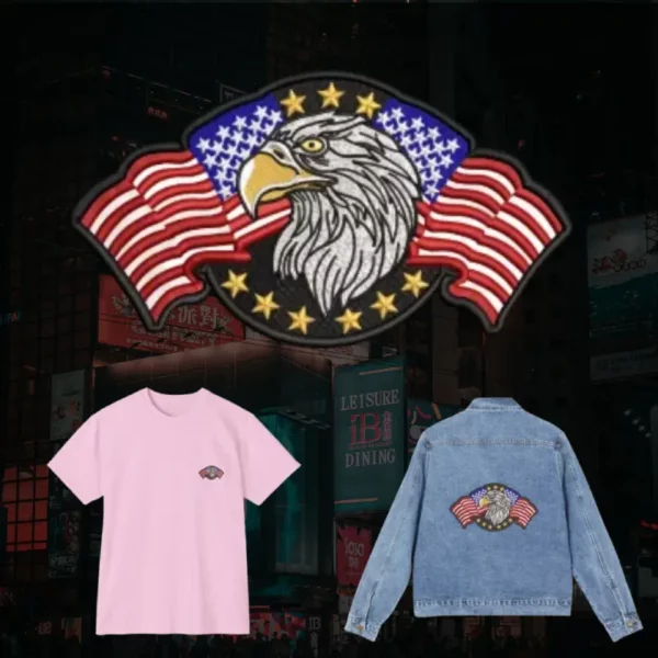 Eagle and USA Flag