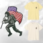 Running Soldier With USA Flag