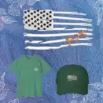 USA Flag In White Lines