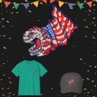 USA Flag With Snake Face