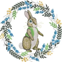 Bunny and Flowers