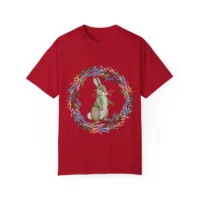 Bunny and Flowers on shirt