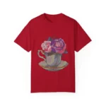 Flowers in Cup on shirt