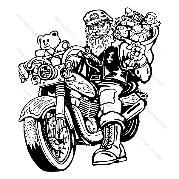 Santa Motorcycle Santa Motorcycle