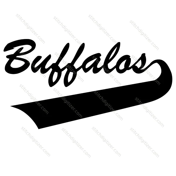 Texte élégant des buffles Buffalos Stylish Text