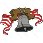 patriotic bell USA flag
