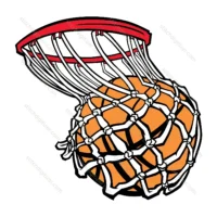 Basket-ball passant par le filet