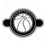 Black Basketball Label