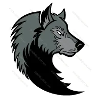 Black Wolf Head