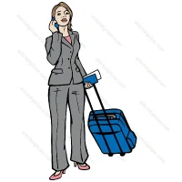 Femme d'affaires avec valise