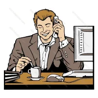 L'homme d'affaires travaille sur un ordinateur portable