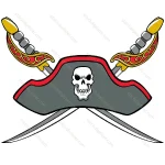 Crossed Pirate Swords