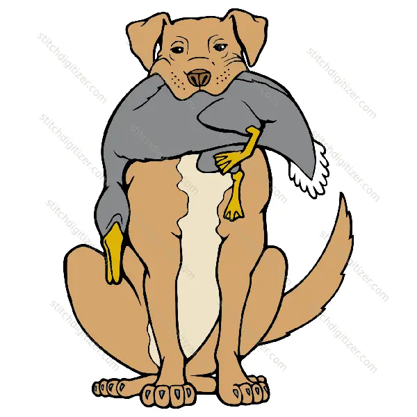 Dog with Duck Dog with Duck