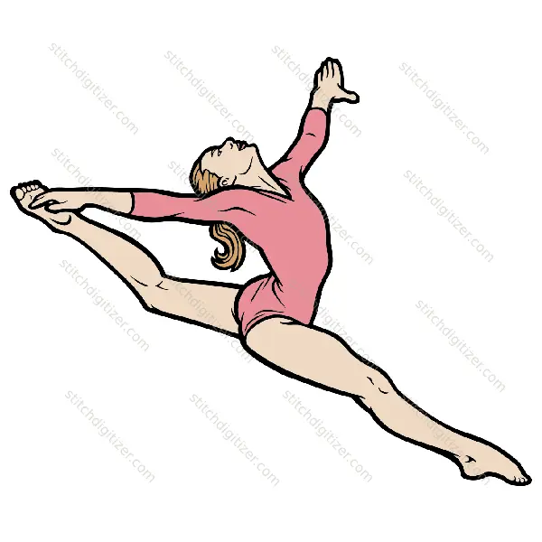 Female Gymnast Leaping Female Gymnast Leaping