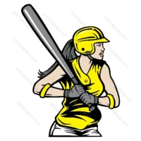 Joueur de baseball fille