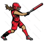 Girl Softball Player