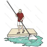 Man pool cleaner