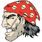 Pirate Angry Face