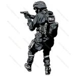 Policier en action