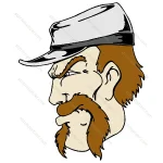 Rebel Head Mascot