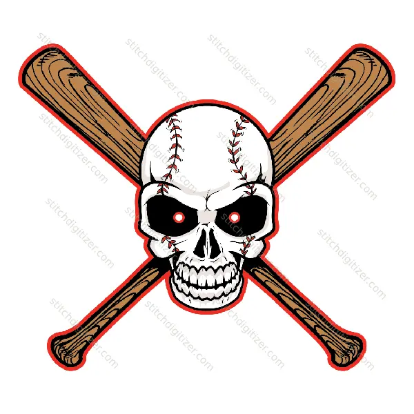 Skull With Baseball Bat Skull With Baseball Bat