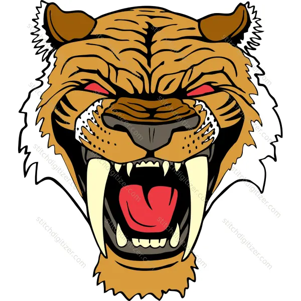 Visage en colère de tigre Tiger Angry Face