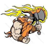 Mascotte de sport viking