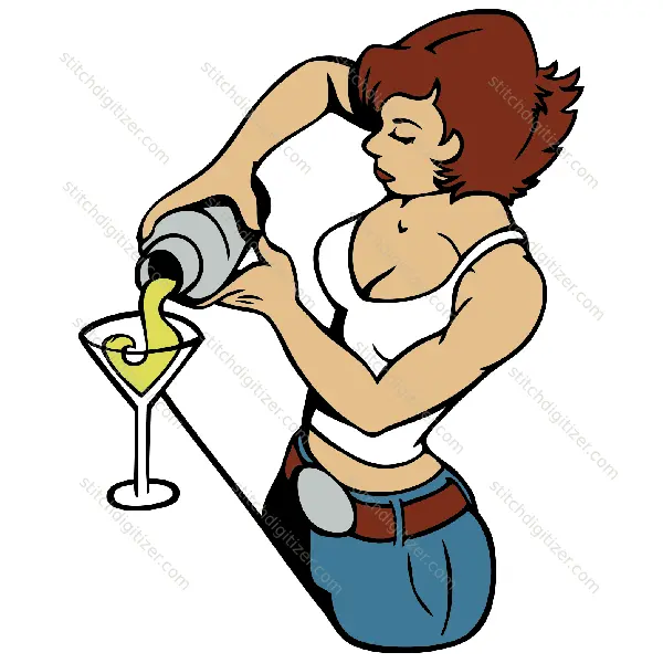 Vintage Woman Cocktail Drink Vintage Woman Cocktail Drink