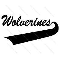 Texte élégant des Wolverines