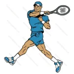 Focused Tennis Player