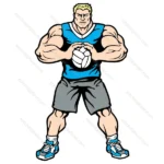 Muscular Volleyball Player