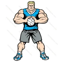 Muscular Volleyball Player