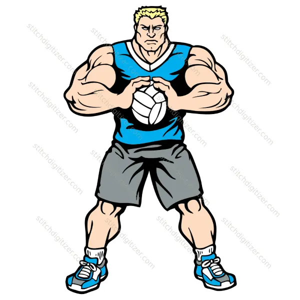 Muscular Volleyball Player Muscular Volleyball Player