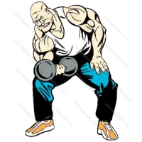 Haltérophile musculaire