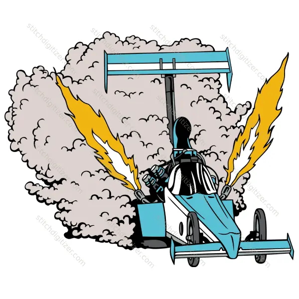 Racing Car with Smoke Racing Car with Smoke