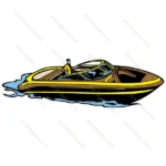 Yellow Speed Boat
