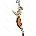 Young Volleyball Player Jump