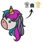 Colourful Unicorn Horse Head